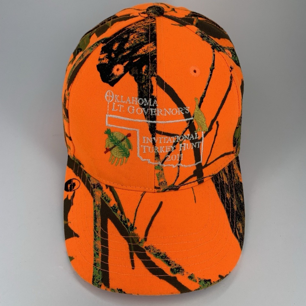 Oklahoma Lt Governors Turkey Hunt 2011 Hat Blaze Orange Strapback Baseball Cap